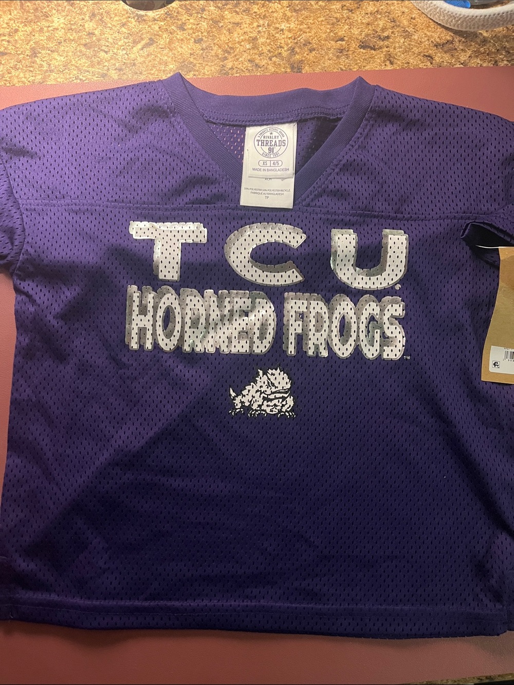 Rivalry Threads Purple TCU Horned Frogs Kids Mesh Jersey